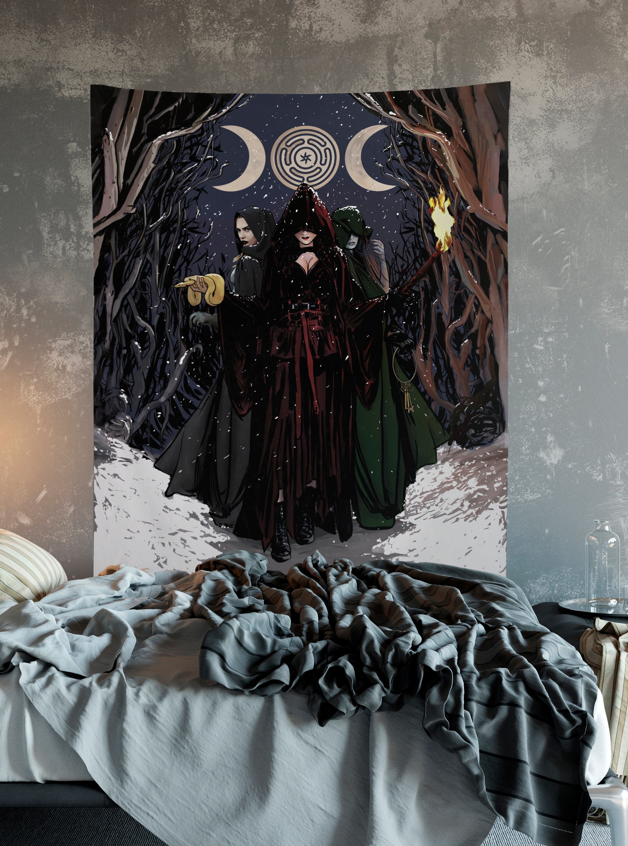 Witch Tapestry Etsy