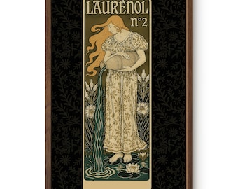 Vintage Advertising Art Print - Beige and Black Wall Decor - The Star Tarot