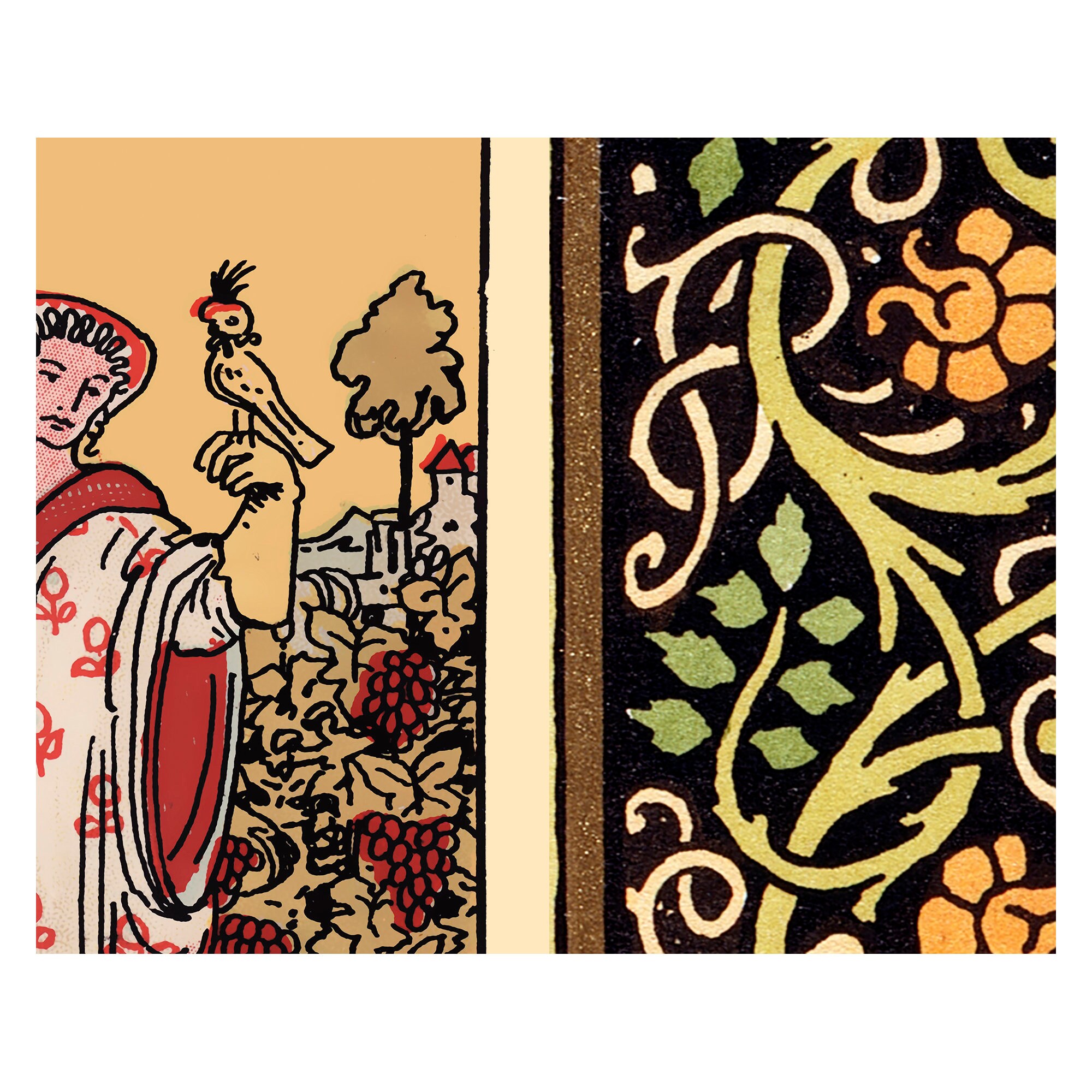 ◇◯◇ Petrak Tarot ◇◯◇　正規品 Art Nouveau Tarot Print - Nine of Pentacles - Vintage Shabby