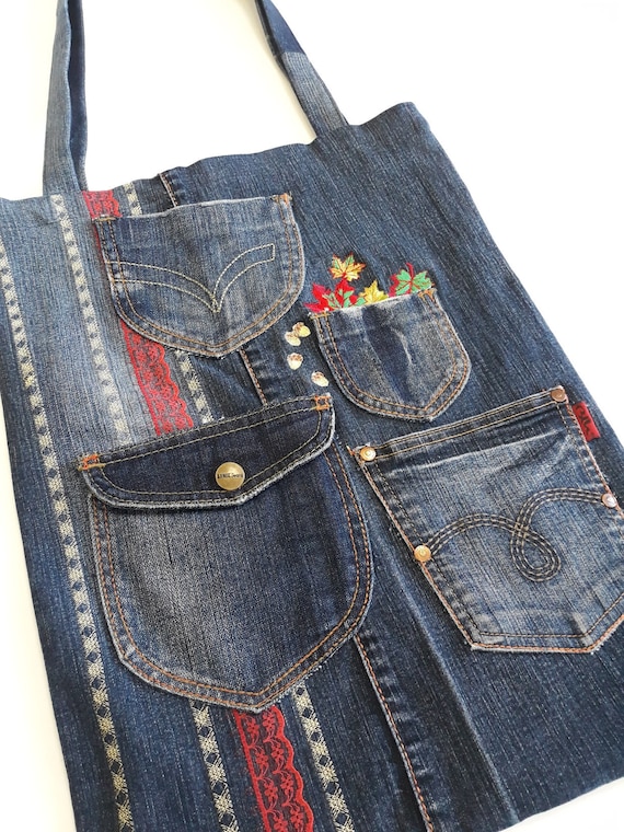 upcycled denim bags