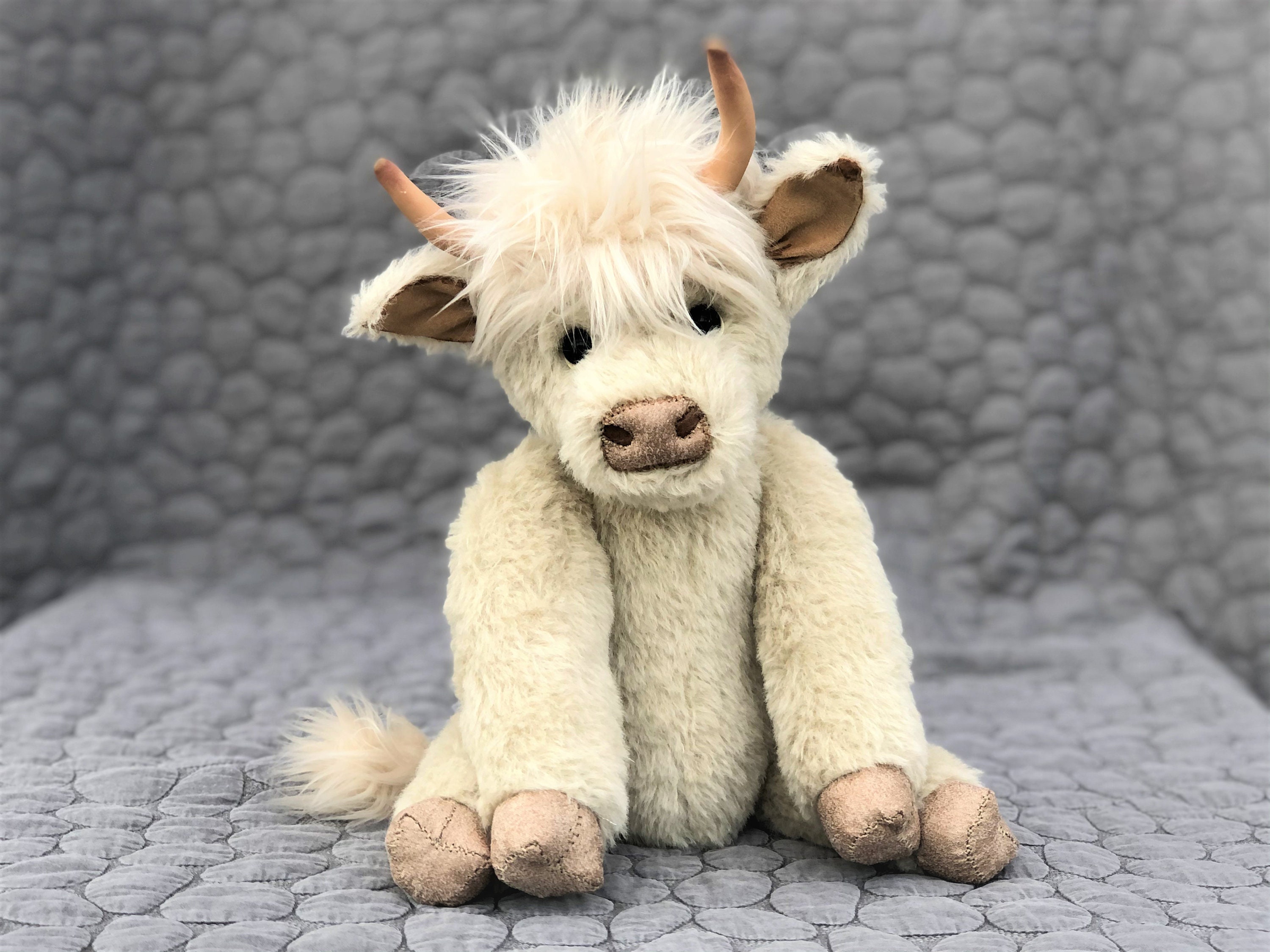 HIGHLAND COW Stuffed Animal, 16 Plushie, Make your Own Stuffie, Soft