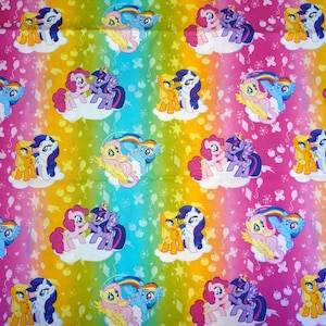 Tessuto My Little Pony tagliato su misura - 2014 Springs Creative CP52704 Ritirato Raro difficile da trovare