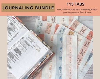 Journaling Tab Bundle, 115 Themed Tabs