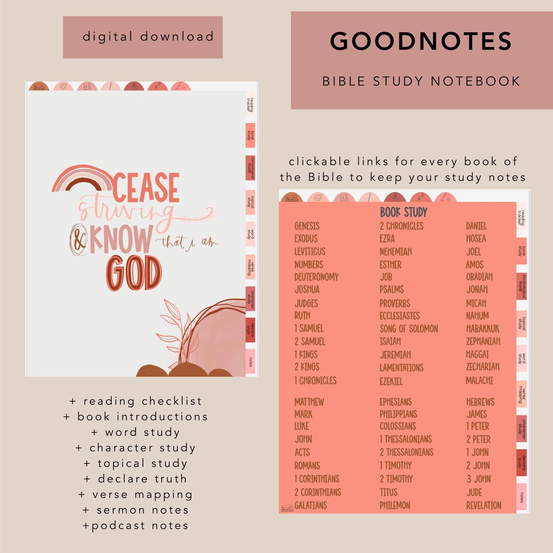 Goodnotes // Digital Bible Study Notebook - Etsy