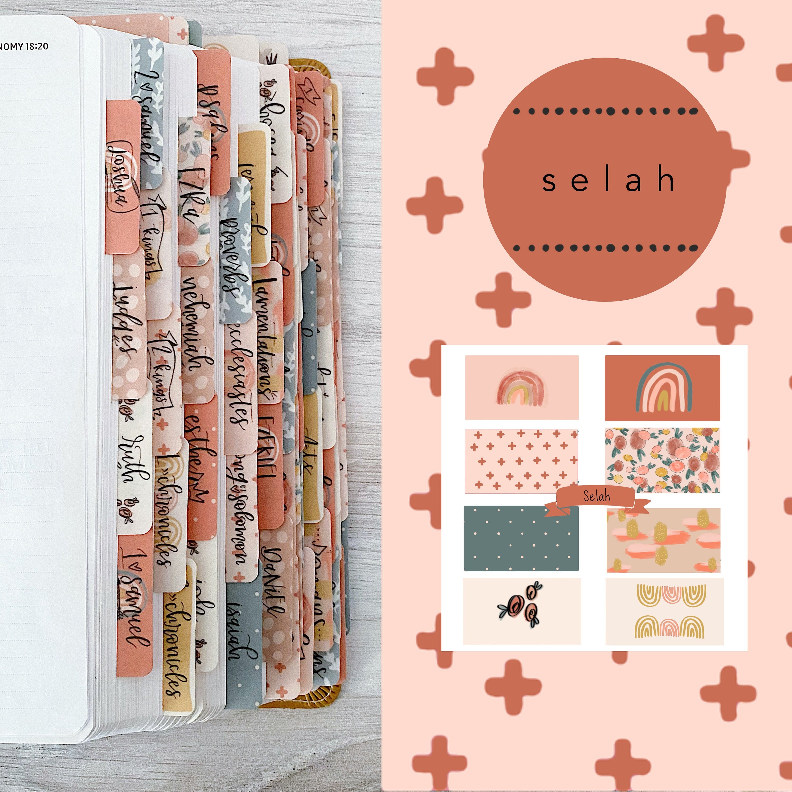 Books of the Bible Tabs, with adhesive, Selah