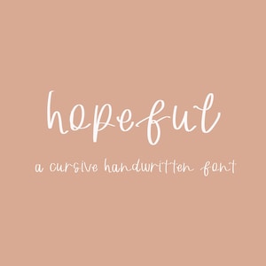 Hopeful Font; Procreate, Lettering Font, Goodnotes Font