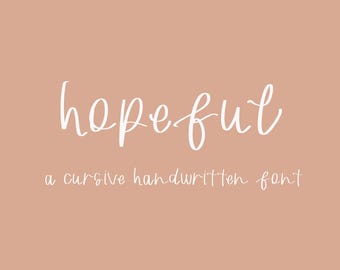 Hopeful Font; Procreate, Lettering Font, Goodnotes Font