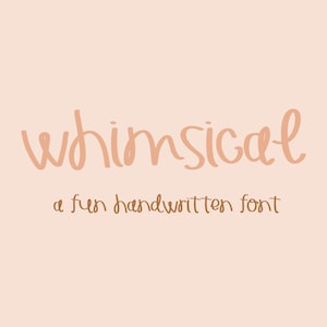 Whimsical Font; Procreate, Lettering Font, Goodnotes Font