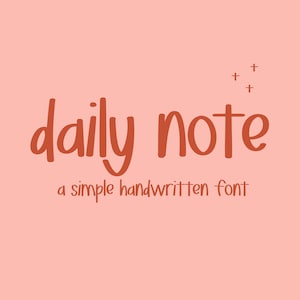 Daily Note Font; Procreate, Lettering Font, Goodnotes Font