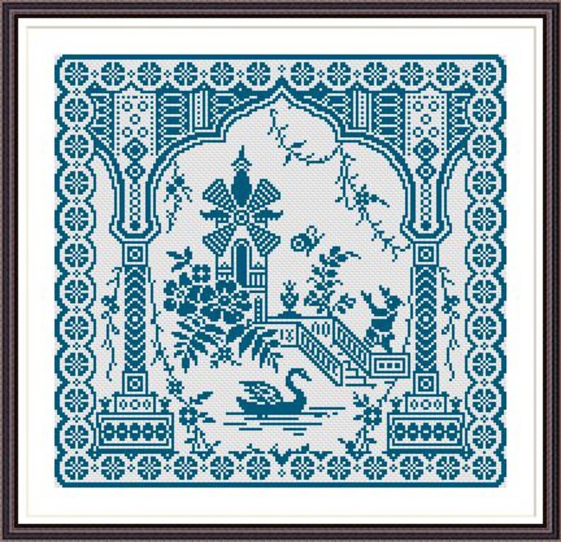 Cross stitch pattern from an old magazine for filet crochets Etsy