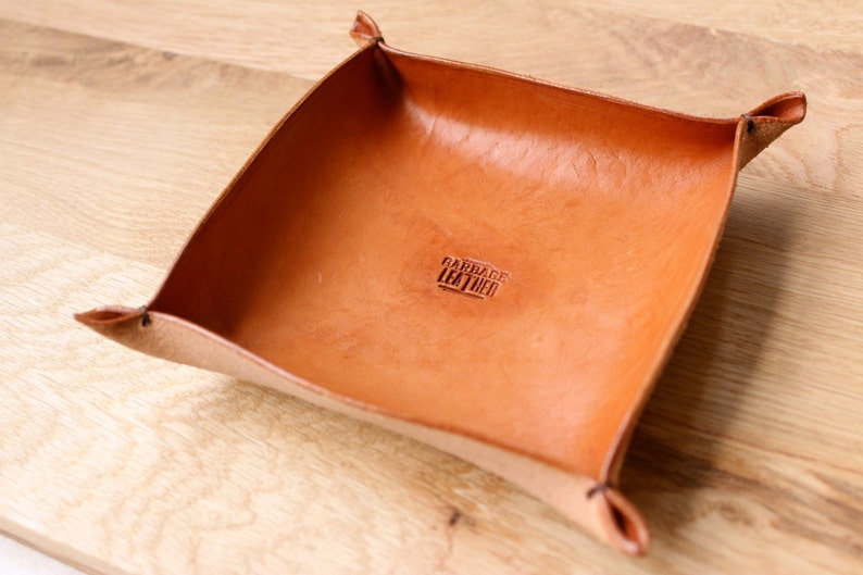 Leather Tray / Accessories Holder Etsy