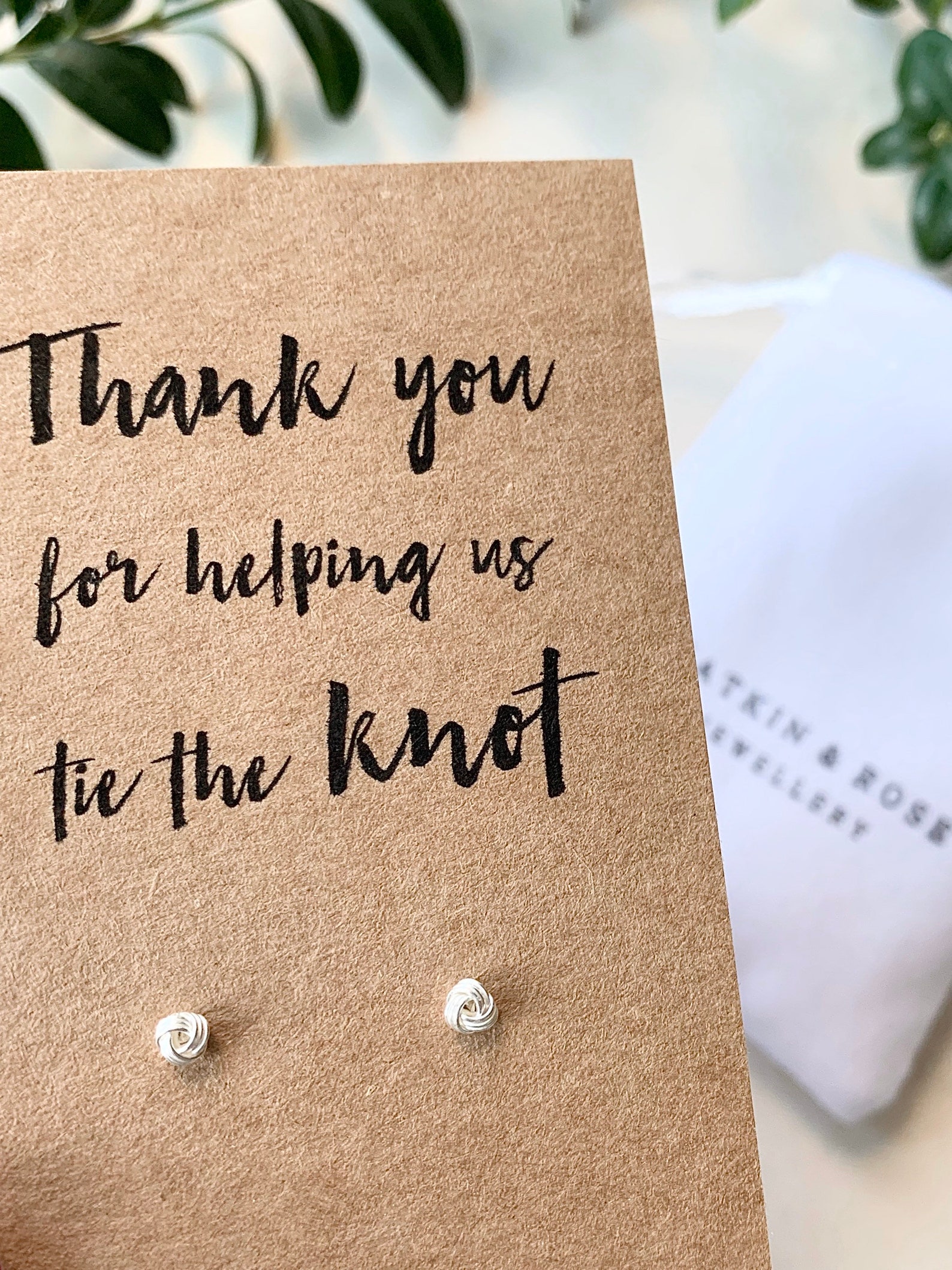Thank You for Helping Us Tie the Knot Wedding Party Thank You | Etsy