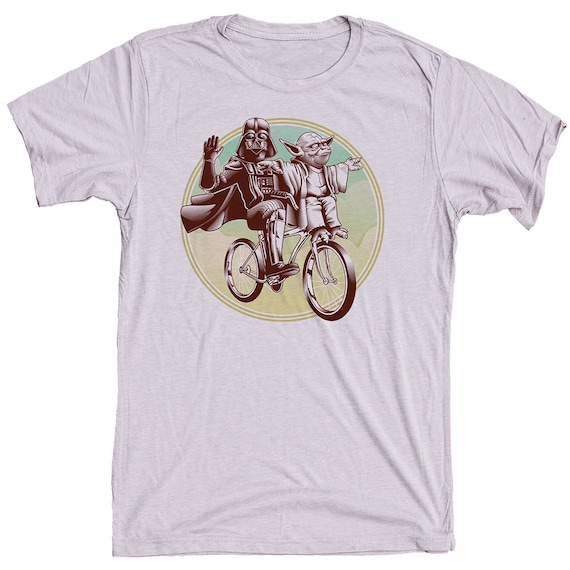 Funny Star Wars Shirt Darth Vader and Yoda Riding a Bike - Etsy Funny Star Wars Shirt Darth Vader and Yoda Riding a Bike - Etsy