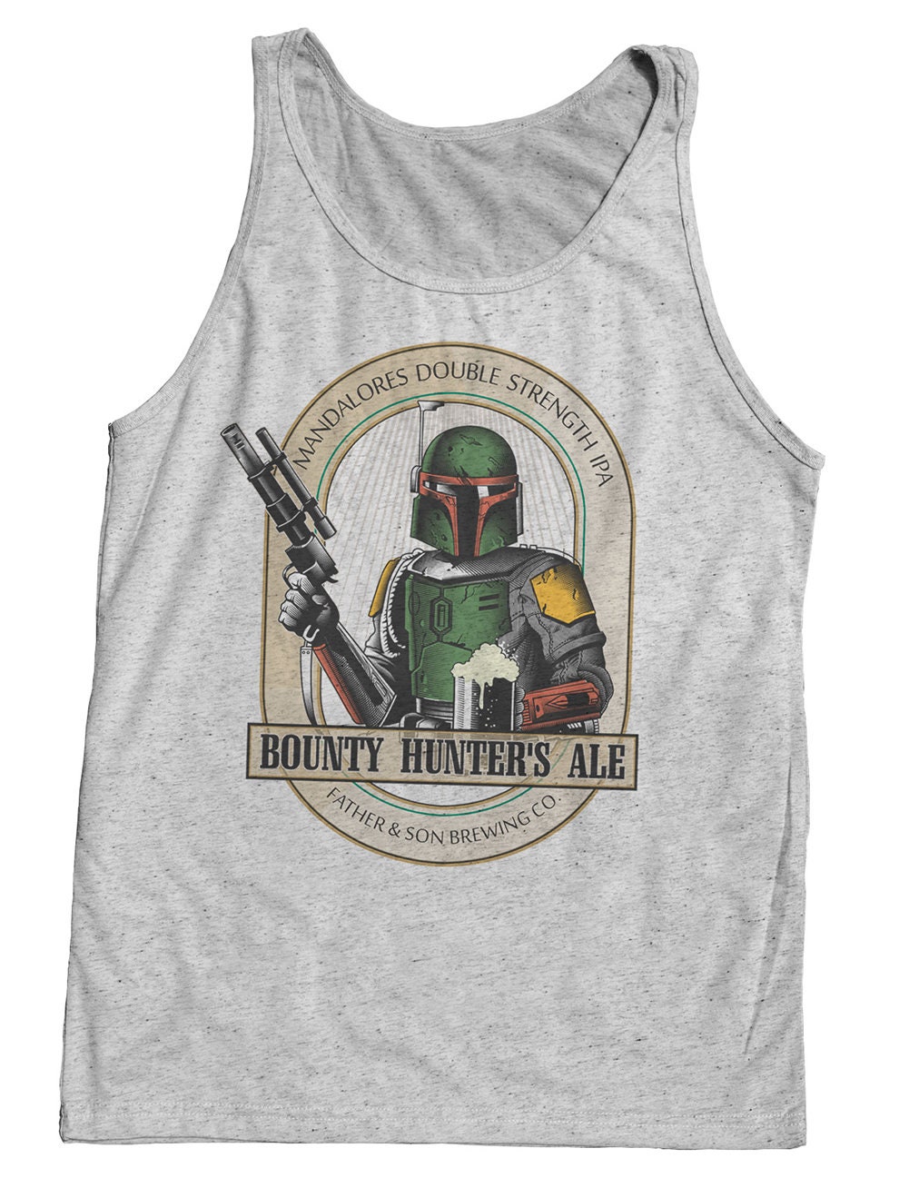 Vaardig Ongepast radar Star Wars Shirt - Mens Boba Fett Bounty Hunter Ale Hand Screen Printed on a  Mens Tank Top. Mens Craft Beer Shirt - Mens Workout Tank