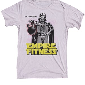 Darth Vader Shirt Star Wars Shirt Mens Empire Fitness Gym Shirt Hand Screen Printed on a Mens T-shirt image 1