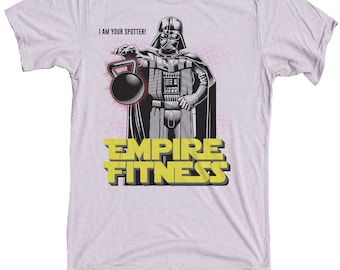 Darth Vader Shirt -  Star Wars Shirt - Mens Empire Fitness Gym Shirt Hand Screen Printed on a Mens T-shirt