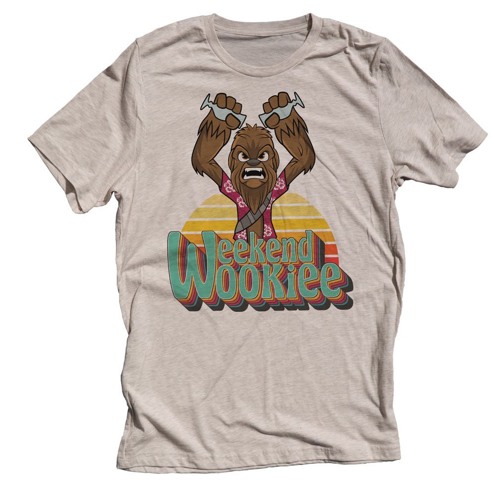 magi Bærbar Encommium Funny Star Wars Mens T-shirt. Wookie Shirt. Mens Chewbacca Shirt. Weekend  Wookie Shirt