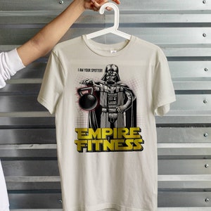 Darth Vader Shirt Star Wars Shirt Mens Empire Fitness Gym Shirt Hand Screen Printed on a Mens T-shirt image 5