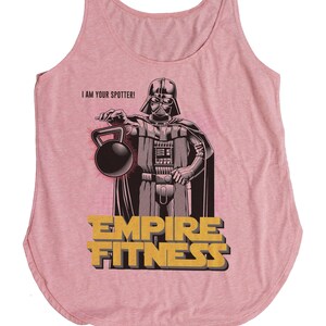 Star Wars Darth Vader Gym Shirt Printed on a Womens Tank Top