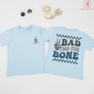 Personalized Bad Two The Bone Toddler Shirt, Custom Birthday Kids Shirt, 2nd Birthday Shirt, 2nd Birthday Tee, Two Birthday Shirt, Two Years