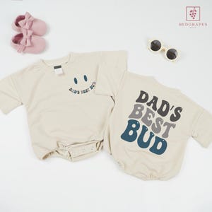 Dad&#39;s Best Bud Baby Romper, First Father&#39;s Day Outfit, Baby Boy Clothes Outfit, Father&#39;s Day Outfit, Dad Son Shirt, Fathers Day Gifts