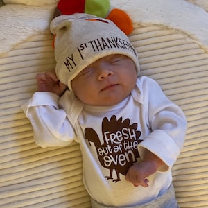 First Thanksgiving Baby Bodysuit / Fresh Out of the Oven Bodysuit / Thanksgiving Bodysuit /Baby Thanksgiving