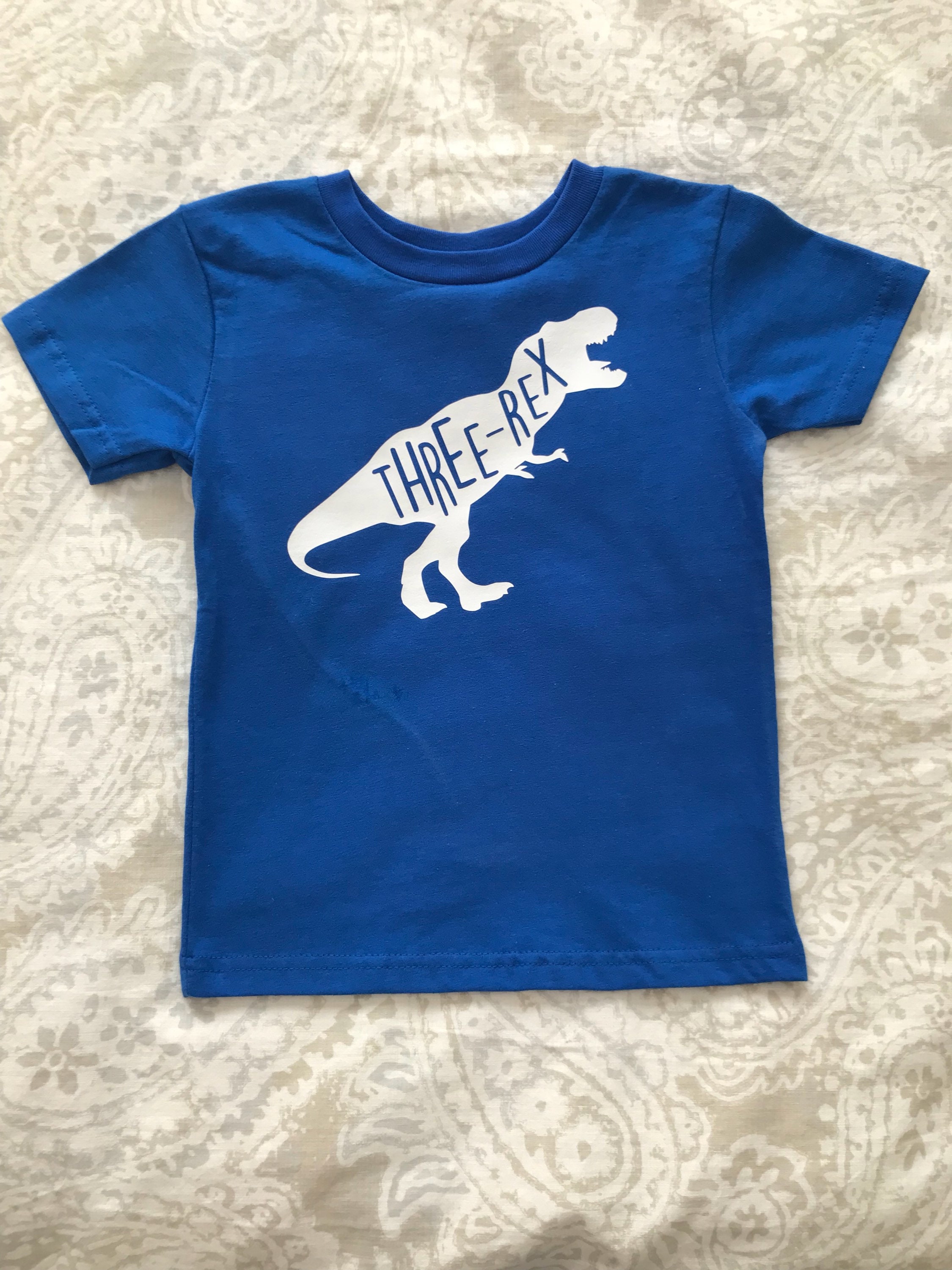 Third Birthday Shirt/Three Rex Shirt/Kids 3rd | Etsy