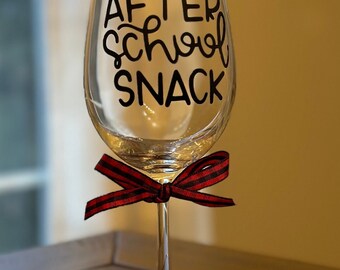 Copa de vino divertida para maestros / Merienda después de la escuela / Regalo para maestros
