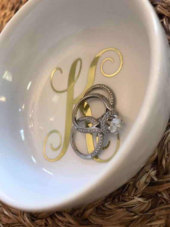 First Initial Ring Dish/Bridesmaids Gift