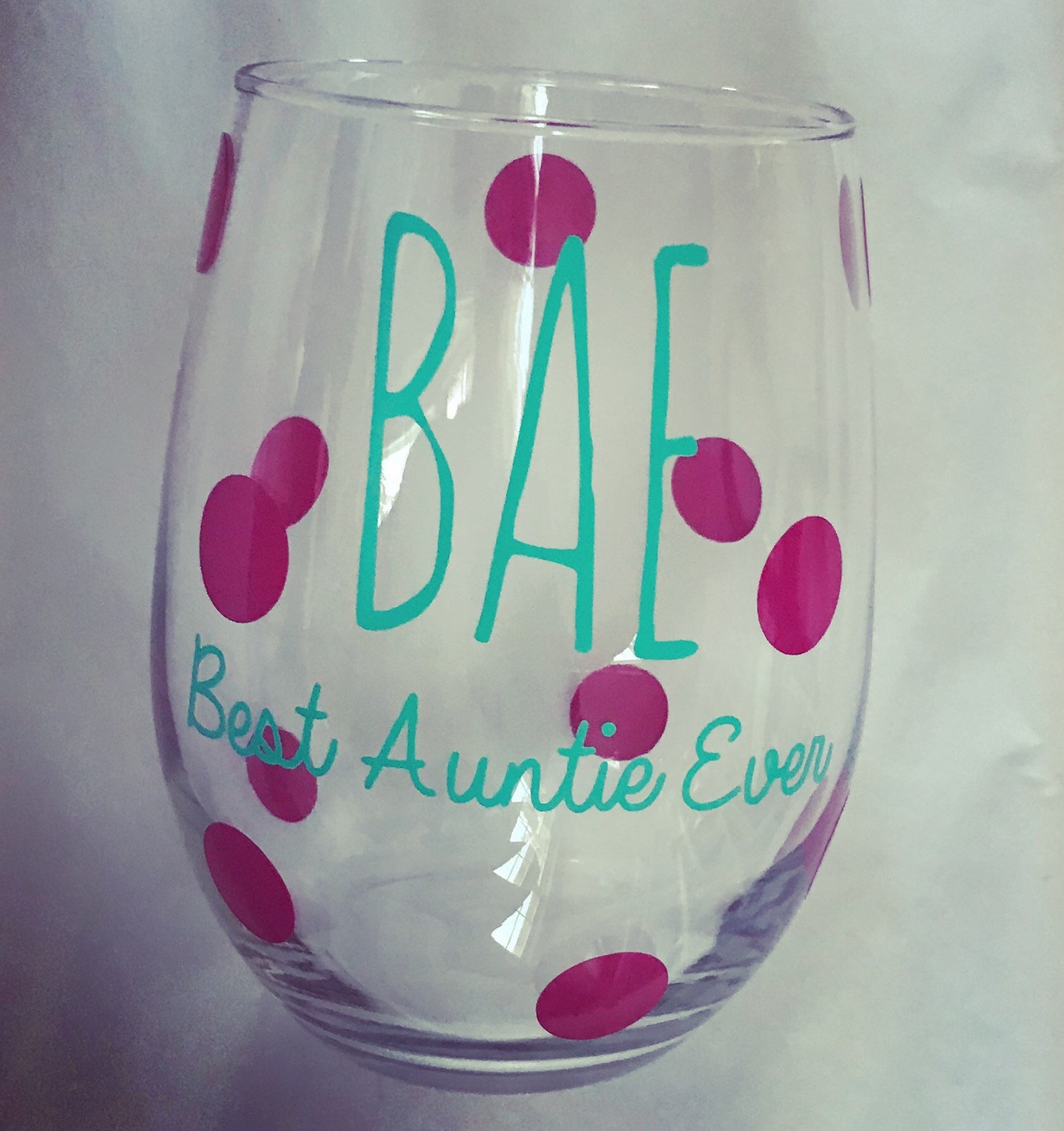 Best Aunt Ever Wine Glass - Etsy