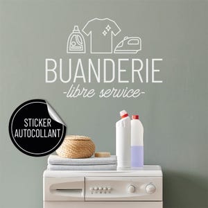 Self-service laundry room sticker - Laundry room wall decal