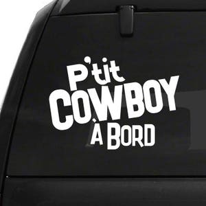 Mały kowboj na pokładzie naklejki 8 "x 6"-dziecko na pokładzie-nowy prezent na baby shower, naklejki samochodowe, samochód, koń, Cheval, Western