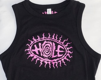 HOLE Dazzling Pink Glitter Crop Top Courtney Love Grunge Riot Girl