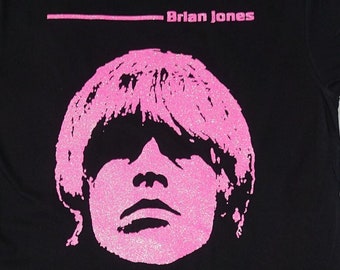 Brian Jones, T Shirt , Dazzling Glitter Print,  The Rolling Stones, 1960s