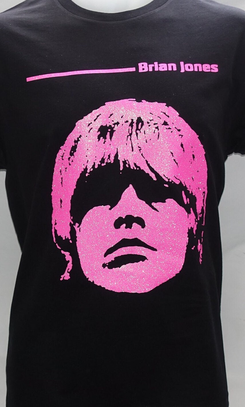 レア当時ブートRolling Stones Brian Jones TEE Brian Jones, T Shirt , Dazzling Glitter Print, the Rolling