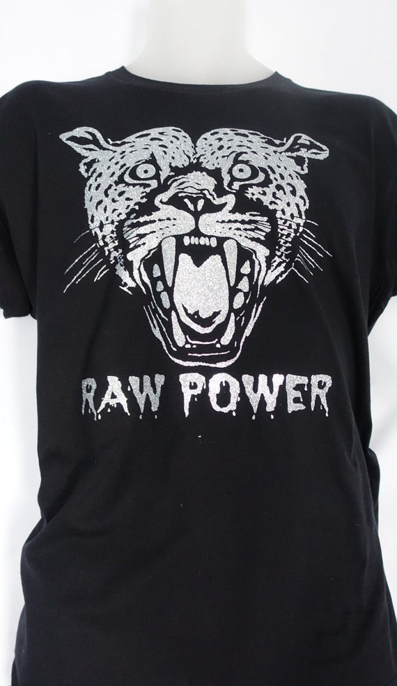 IGGY POP RAW POWER Tシャツ vintage 80s IGGY POP RAW POWER THE STOOGES PUNK ROCK BLACK 2