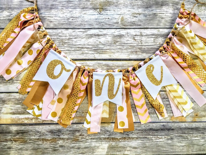 pink gold garland custom name banner personalized baby girl baby shower decor shabby chic bunting party decorations birthday nursery decor