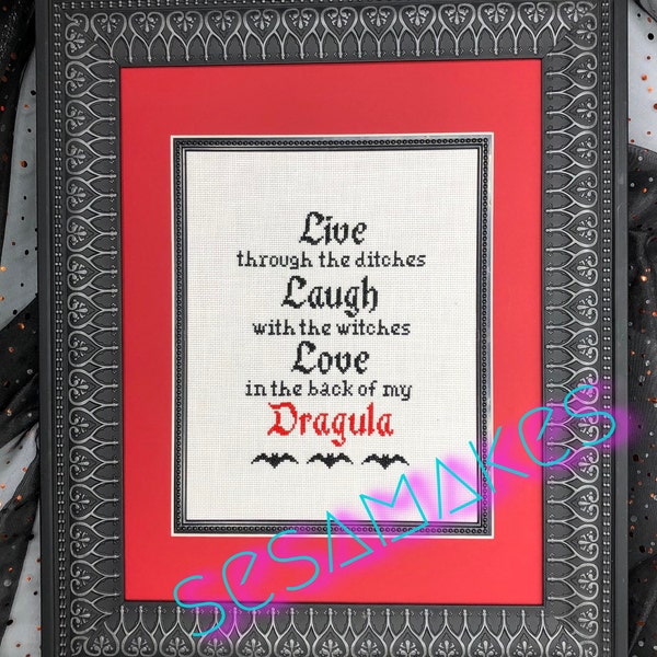 DIGITAL FILE: Dragula Cross Stitch Pattern