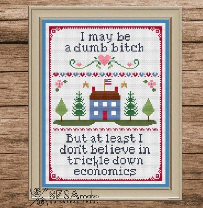 DIGITAL FILE: Trickle Downer Cross Stitch Pattern