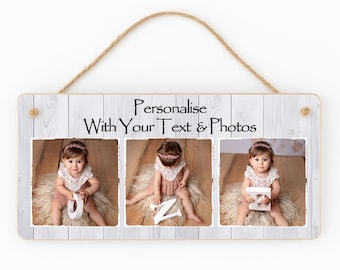 Personalized Photo Wooden Plaque It's custom keepsake for family friends Mum Dad