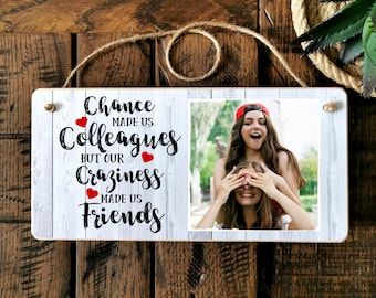 Personalized Photo Plaque: Friendship Birthday Gift, Colleague Keepsake
