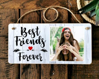Personalized Photo Wooden Plaque – Friend Keepsake
