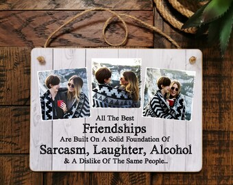 Personalized Photo Hanging Plaque: Custom Quote Gift (8x6'')