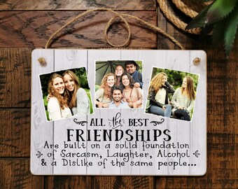 Personalized Friendship Photo Hanging Plaque (8x6'')