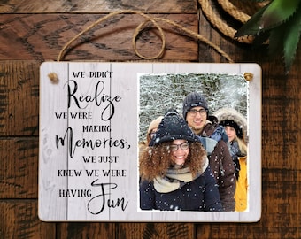 8x6'' Personalised Hanging Plaque Photo & Text Friendship Custom Gift Best Friend Family Friends Memory Picture Decoration Birthday Keepsake