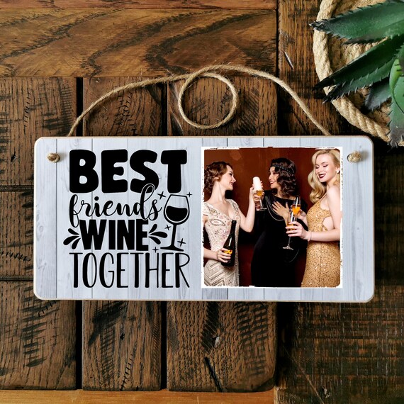 8x6" Personalised Plaque with Photos friendship quote best friends family NEW 