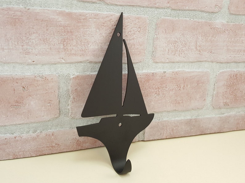 Sailboat Wall Hook Sail Boat Decor Nautical Hook Key Etsy