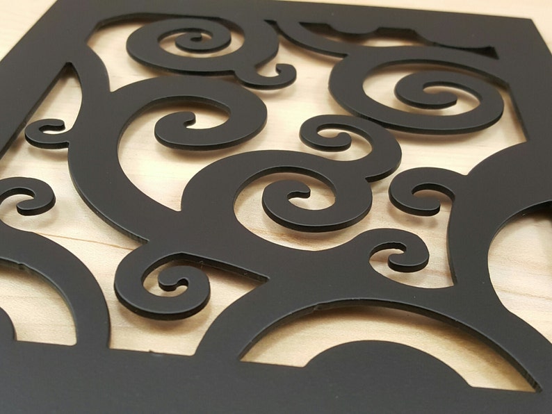 Black Scroll Work Trivet Kitchen Trivet for Hot Dishes Etsy