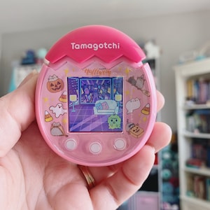 Tamagotchi Pix Pink Halloween Faceplate Insert PDF Printable