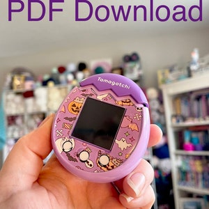 Tamagotchi Pix Halloween Faceplate Insert PDF Printable